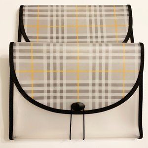 Set of (2) C-Line Plaid Expanding File, 1-1/2" Expansion 13 Pockets File Folder